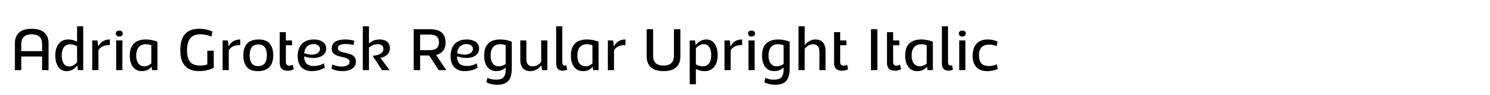 Adria Grotesk Regular Upright Italic